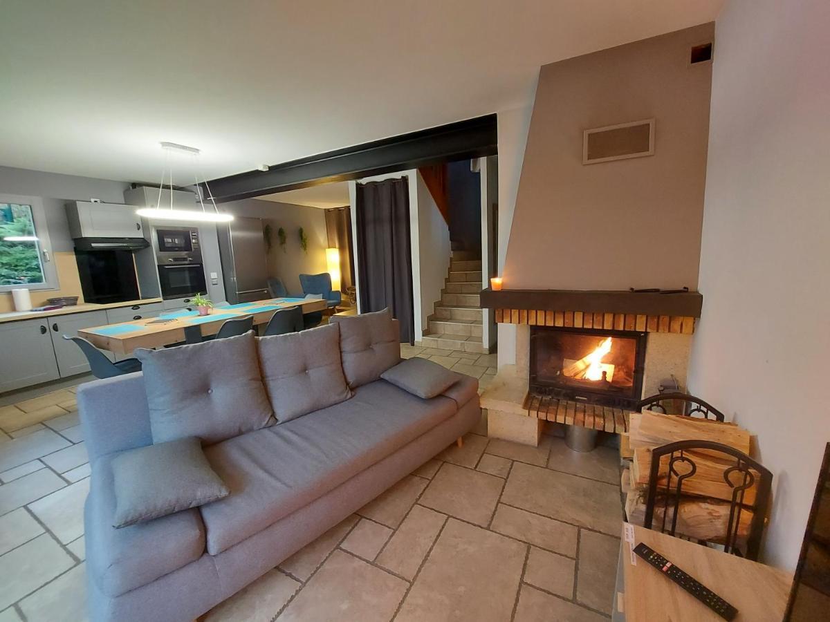Entre lac et montagne, chaleureuse maison 3 pièces avec très belle vue lac d'Annecy. Terrasse, jardin, parking, cheminée, barbecue …. Saint-Jorioz Exterior foto